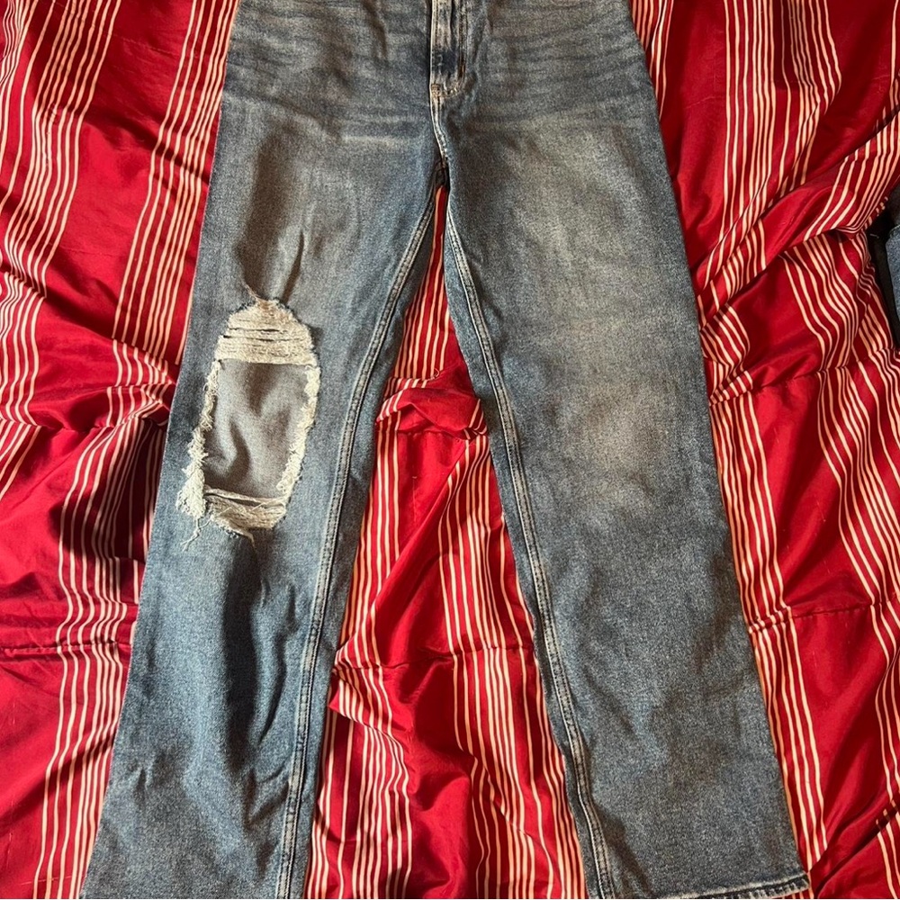 hollister ultra high rise 90s vintage straight jeans